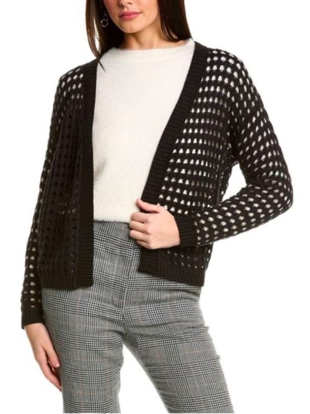 WISPR Pointelle Silk-Blend
Cardigan Black Size M